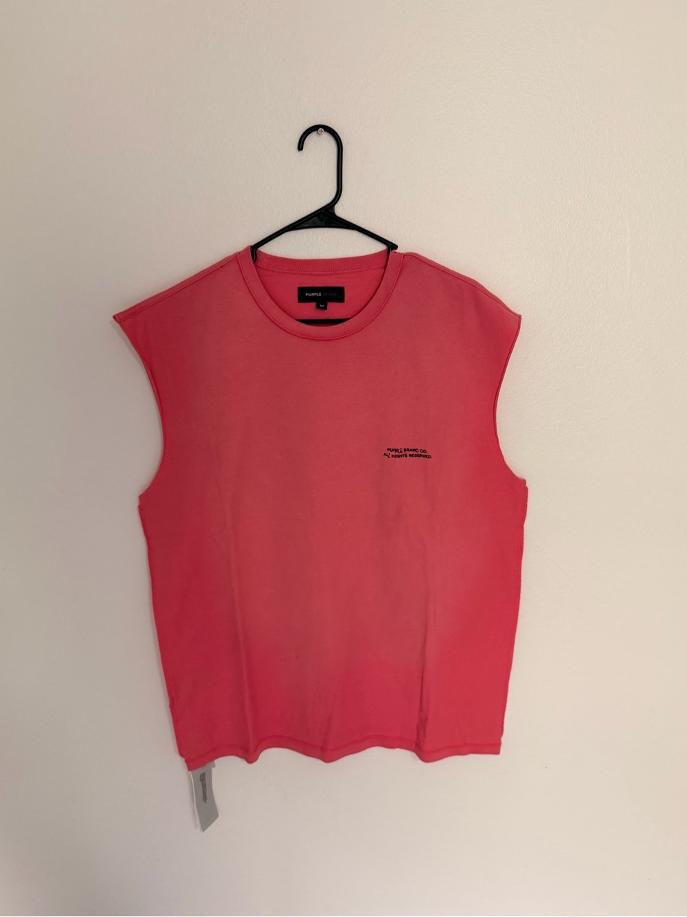 Purple Brand Coral Pink Sleeveless Muscle Tank